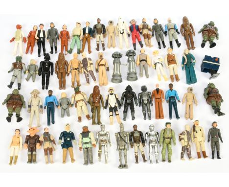 Quantity of Kenner Star Wars vintage loose 3 3/34" figures, to include Chewbacca, Han Solo (Big Head), Sand People &amp; othe