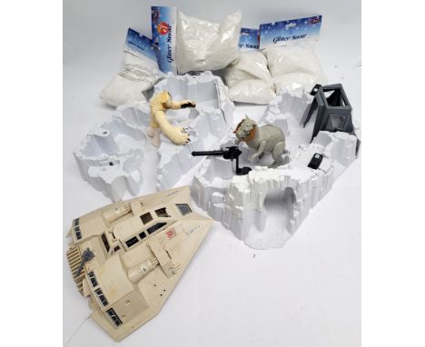 Hasbro Star Wars Vintage incomplete 1980 Imperial Attack Base x2 in mixed lot. Poor to fairTauntaun (open belly) and Snow spe