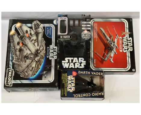 Kenner / Hasbro Star Wars modern vehicles x 3 plus other, includes The Trilogy Collection Millennium Falcon, The Vintage Coll