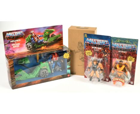 Mattel Masters of the Universe modern issue action figures, to include Mekaneck &amp; Ground Ripper, Wun-Dar, Sun-Man, all Mi