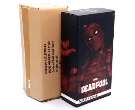 Sideshow Collectibles Marvel Deadpool 1/6th Scale Collectable Figure, 100178, hook for back sword sheath has became detached 