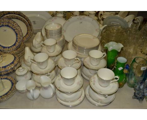 A Royal Doulton Twilight Rose dinner and tea service, for twelve, printed marks