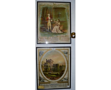 Local Interest - a Threadgold Brothers, Matlock bridge "Chepstow Castle 1895 calendar;  another J K Coleman Wensley 1900, fra