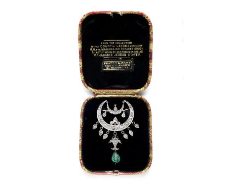 A diamond-set forehead pendant (chand-tikka) from the collection of Maharani Jindan Kaur (1817-63), wife of Maharajah Ranjit 