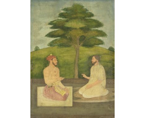 Prince Sulayman Shikuh in conversation with a scholar Mughal, attributed to Chitarman, circa 1655gouache and gold on paper, P