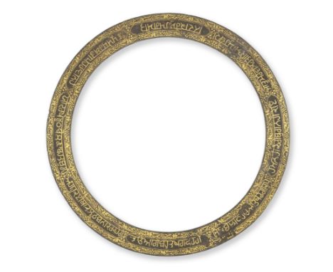 A gold koftgari steel quoit (chakram) North India, 19th Centuryof circular form, the outer edge sharpened, decorated in gold 