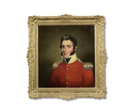 A portrait of a British officer, probably of the Bengal Army, by the artist Raja Jivan Ram North India, probably Delhi or Mee