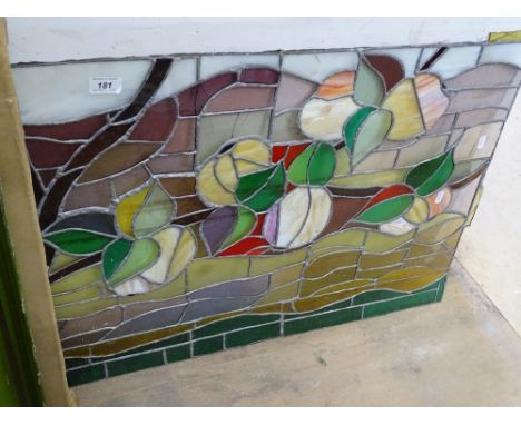 A stained lead light glass panel
