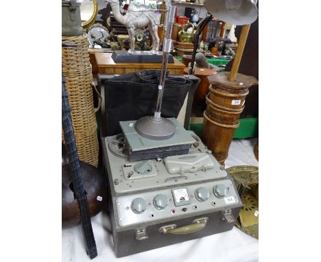 A Ferrograph reel-to-reel tape recorder, with manual & accessories, in carrying case