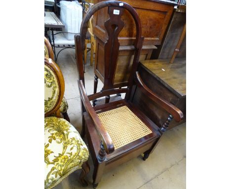 Mahogany commode chair
