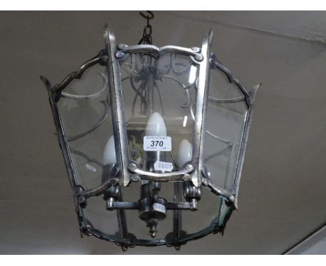 An octagonal ceiling light