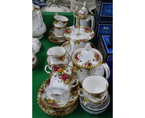Royal Albert Old Country Roses tea service and cake stand
