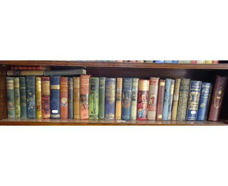 Shelf of early 20th century children's books