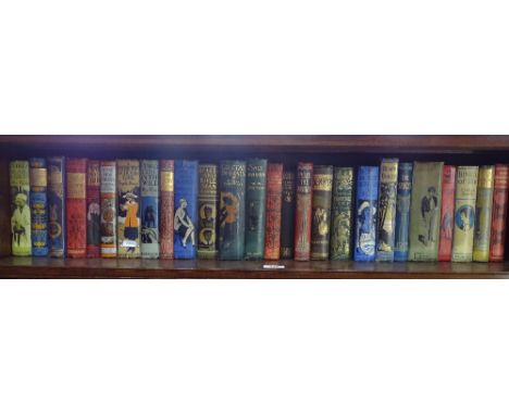 Shelf of early 20th century children's books