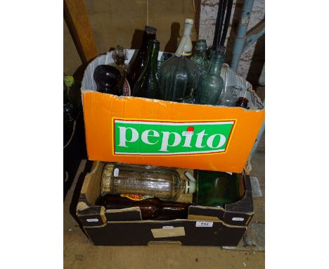 Vintage bottles and soda siphons