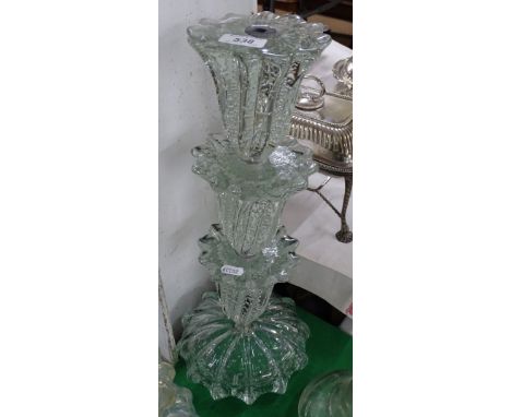 A 4-tier bubble glass table lamp