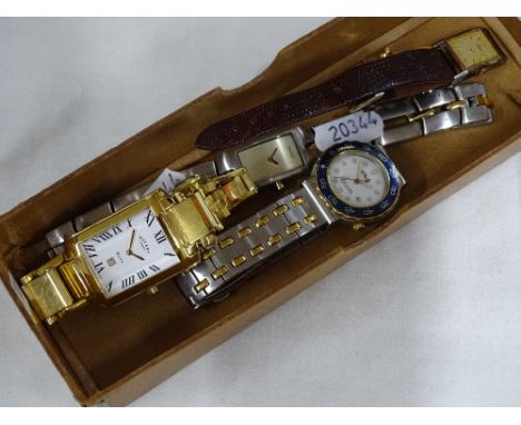 Ladies gold plated Rotary wrist watch & 3 others