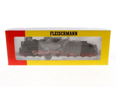 Fleischmann 2-C Schlepptenderlok ”38 3865” 4162/93, Spur H0, schwarz, Alterungsspuren, OK, Z 3