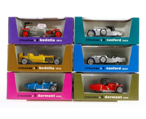 6 Brumm Modellfahrzeuge 3, 4, 5, 6, 7 und 8,  Maßstab 1:43, Alterungsspuren, je im leicht besch. OK, Z 2
