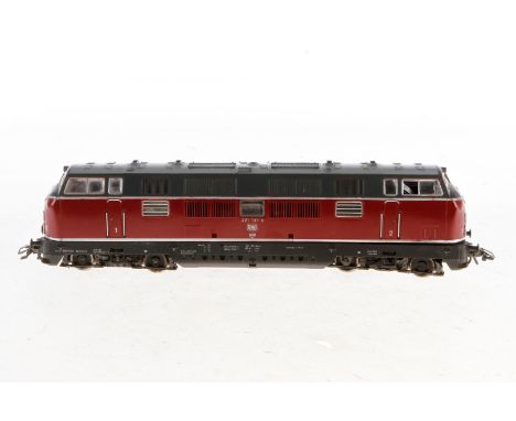 Fleischmann Diesellok ”221 131-6”, Spur H0, rot/grau, Alterungsspuren, Z 3