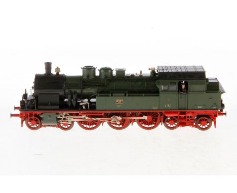 Fleischmann 2-C-2 Tenderlok ”8957”, Spur H0, grün/schwarz, Alterungsspuren, Z 3
