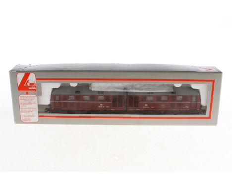 Lima Doppel-Diesellok ”288 002-9” 208114 L, Spur H0, rot, Alterungsspuren, OK, Z 3