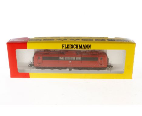 Fleischmann E-Lok ”151 021-3” 4382, Spur H0, rot/schwarz, Alterungsspuren, OK, Z 3