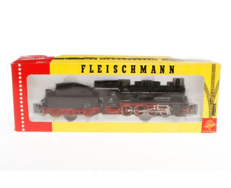 Fleischmann D-Schlepptenderlok ”55 2781” 1351, Spur H0, schwarz, LS und Alterungsspuren, im OK, Z 2-3