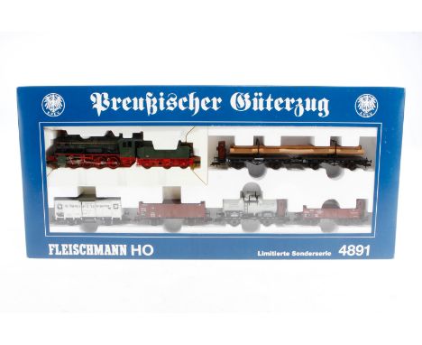 Fleischmann Preußischer Güterzug 4891, Spur H0, komplett, Alterungsspuren, OK, Z 2