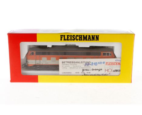 Fleischmann Diesellok ”218 137-8” 4239, Spur H0, grau/orange/beige, Alterungsspuren, OK, Z 3