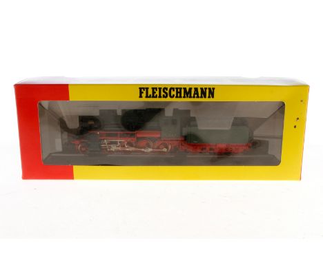 Fleischmann 1-D Schlepptenderlok ”5353” 4156, Spur H0, grün/schwarz, Alterungsspuren, OK, Z 3