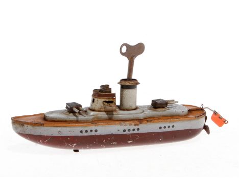 Fleischmann Kriegsschiff, HL, Uhrwerk intakt, LS, Gesamtlänge 24,5, Z 3