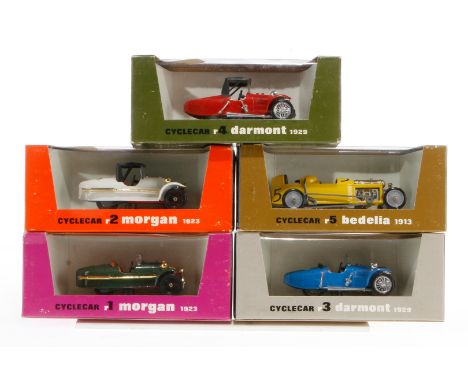 5 Brumm Modellfahrzeuge 1, 2, 3, 4 und 5, Maßstab 1:43, Alterungsspuren, je im leicht besch. OK, Z 2