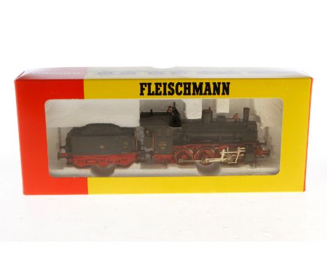Fleischmann C-Schlepptenderlok ”53 7752” 4124, Spur H0, schwarz, Alterungsspuren, OK, Z 3