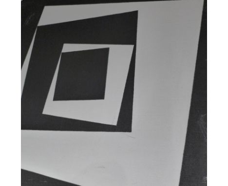 Circle of Ellsworth Kelly (American, 1923-2015) a series of two large American school abstract paintings, mixed media on thic