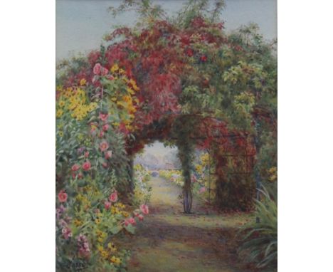 EDITH HELENA ADIE (1865-1947) THE KITCHEN GARDEN, HINCHINGBROOKE Signed, titled verso, watercolour 17 x 13.5cm. Provenance: L