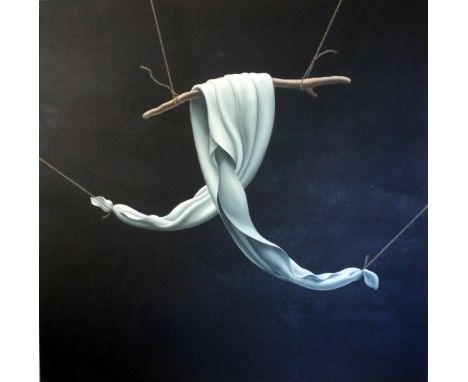 ALISON DUNLOP (Canadian, b.1958) DANCER Signed DUNLOP, oil on canvas 121 x 121cm. ++ Good condition