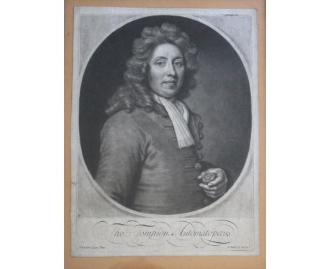 JOHN SMITH (1652-1743), AFTER SIR GODFREY KNELLER (1646-1723) THO[MAS] TOMPION, AUTOMATOPAEUS Mezzotint, c.1697, a good impre