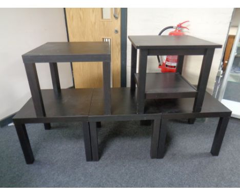 Five stained ash lamp tables