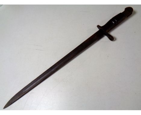 A First World War Remington bayonet dated 1913, lacks scabbard