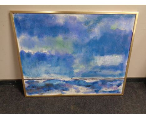 A contemporary oil-on-canvas seascape initialled 'GH'