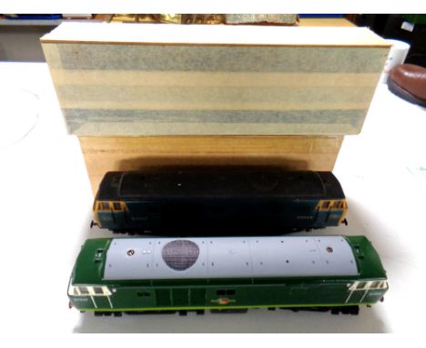 A die cast British Railways 0 scale locomotive together with a further locomotive