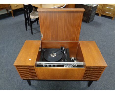 A teak cased Wye record player