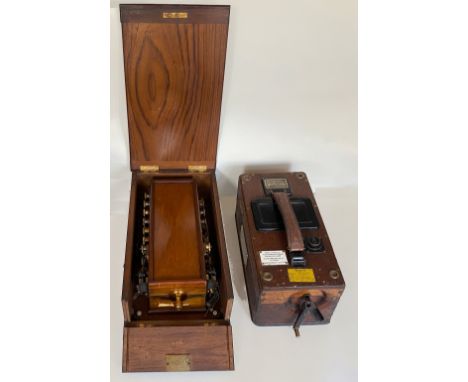 LMS wood cased Signal Box Switching Out Box with hinges all marked LMSR, measuring 17in x 6in x 9.25in, some scratches to the