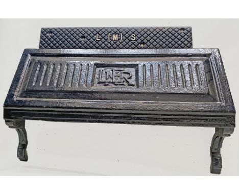 LNER cast iron Fire Grate front embossed with company initials. A scarce item that has one piece broken but present so could 