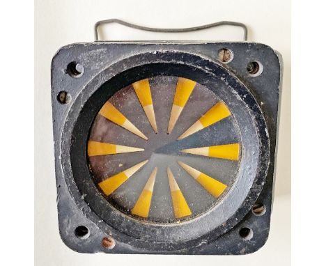 A less common AWS Sunflower indicator being square in shape with a rear lifting handle. The rear is stencilled R 7 89 and the