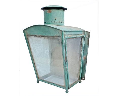 Great Eastern Railway Platform Lamp case, ex Higham Station. Stands 21in tall, all glasses intact.