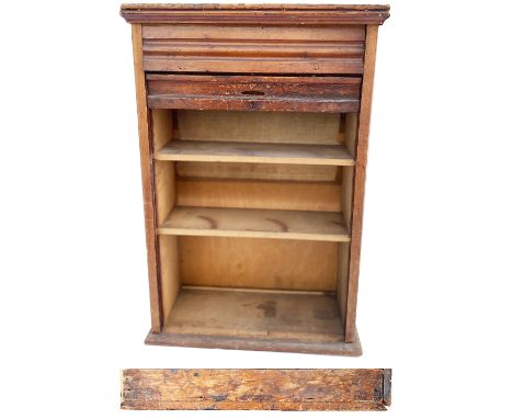 Great Eastern Railway small Roller Cabinet stamped twice with company initials and CAUSTON (note incorrect spelling), measuri