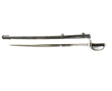 An 1821 pattern artillery officer's sword,by Henry Wilkinson, Pall Mall, London. the blade etched with battle honours includi