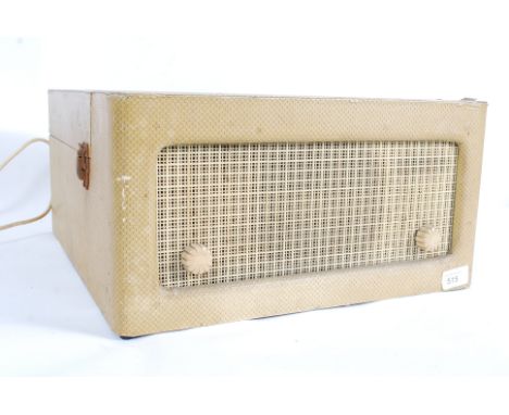 A vintage Collaro  Made In England three speed portable record player, circa 1950's